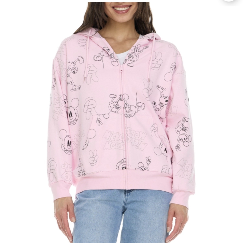 NWT DISNEY women's Pink Mickey Mouse Hoodie